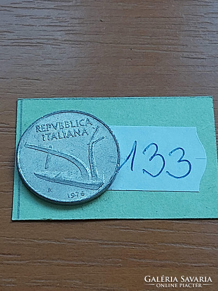 Italy 10 lira 1976 alu. Kalás 133