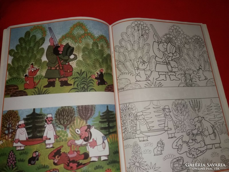 Retro little mole picture fairy tale coloring pages not only for children, but also for children