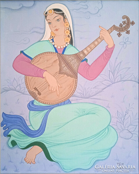 Tair Baltabaj: Oriental harmony - with frame 60x50 cm - artwork: 50x40cm - 2199/1620