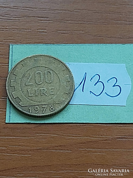 Italy 200 lire 1978, aluminum bronze 133