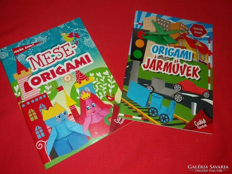 2 darab kreatív játék oktató ORIGAMI könyvecske nemcsak gyerekeknek egybe képek szerint állapot