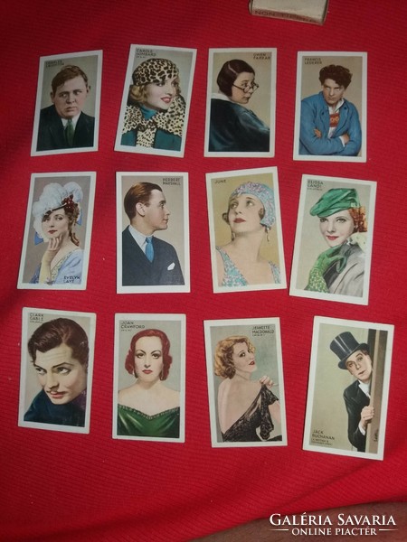 Antik 1930 gyűjthető DE RESZKE cigaretta reklámkártyák Filmsztárok színészek egyben 27.