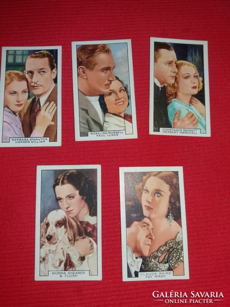 Antique 1930 collectible players navy cut cigarette advertising cards movie star couples posters in one 8.