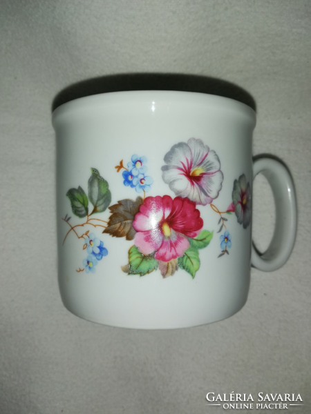 Zsolnay mug with petunia pattern