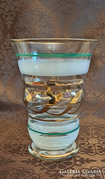 Régi üveg pohár, bieder pohár (M4003)