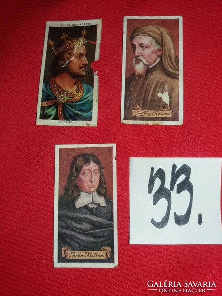 Antique 1930 Collectable Mixed Cigarette Advertising Cards British English History Celebrities in One 33.