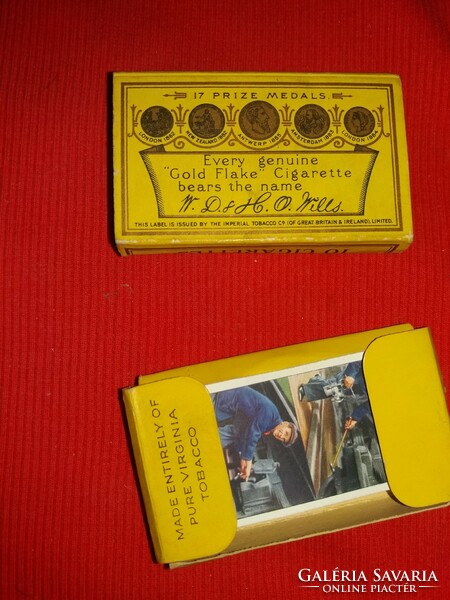 Antik 1930 gyűjthető GOLD FLAKE cigaretta reklámkártyák VASÚTI vívmányok találmányok egyben 19.