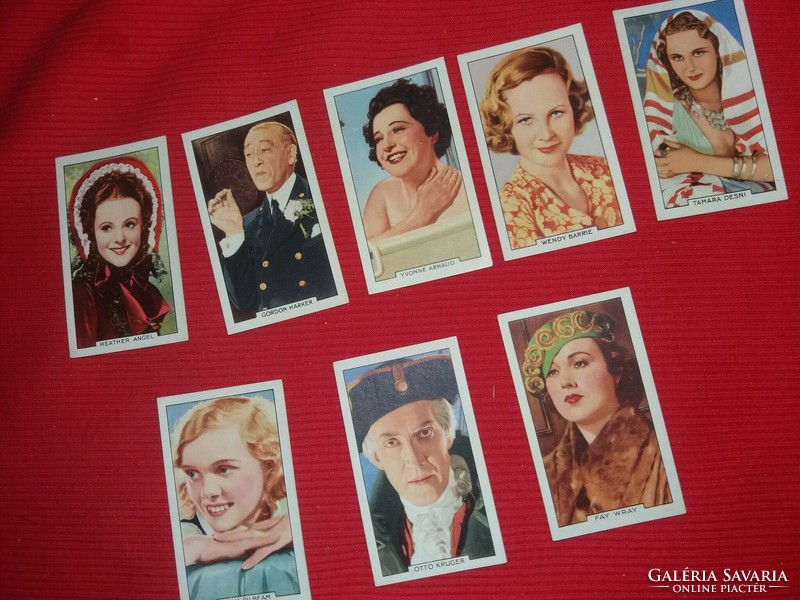 Antik 1930 gyűjthető PARK DRIVE cigaretta reklámkártyák Filmsztárok portrék egyben 20.