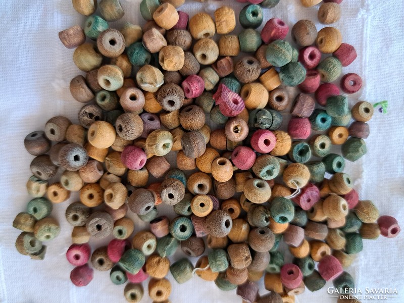 Large package of handmade Indian mistletoe, glass beads, mineral beads for jewelry making.