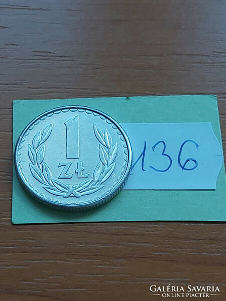 Poland 1 zloty 1986 alu. 136