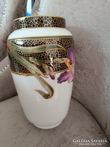 Zsolnay ritka orhideas váza