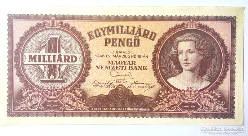 1 Billion pengő 1946 au-unc