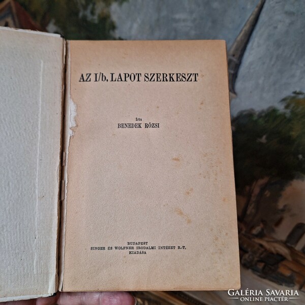 1920K antique storybook singer&wolfner - Benedek Róssi's three novels in one volume
