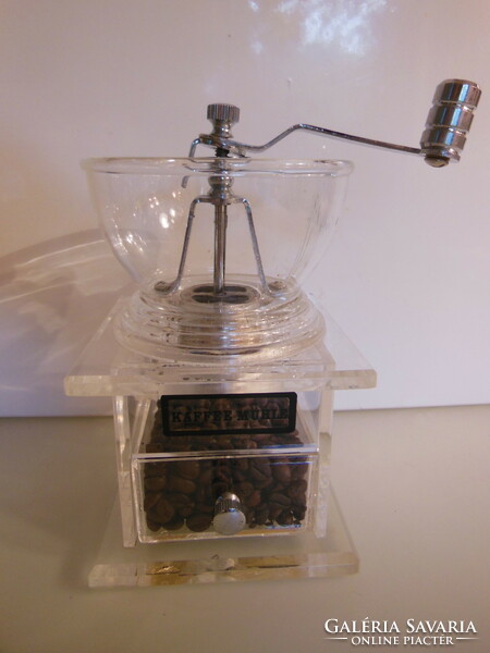 Coffee grinder - 18 x 14 x 11 cm - plexiglass - spectacular - German - perfect