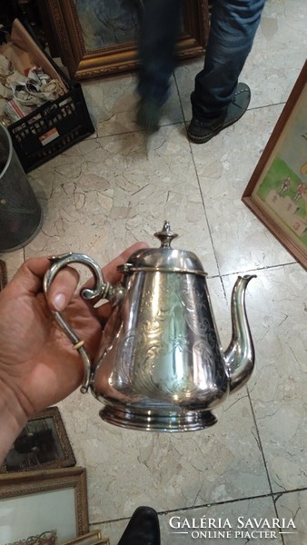 Thickly silver-plated Art Nouveau coffee server, argentor