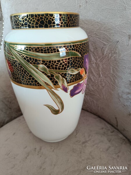 Rare orchid vase by Zsolnay