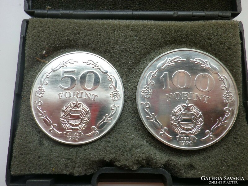 1970 felszabadulás 50+100 forint ezüst érmepár