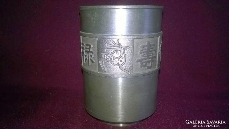 Marked pewter cup 12.