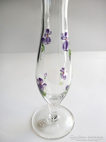 Paradise violet glass vase 20cm