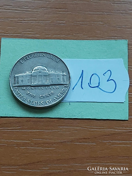 Usa 5 cent 1964 thomas jefferson, copper-nickel 103