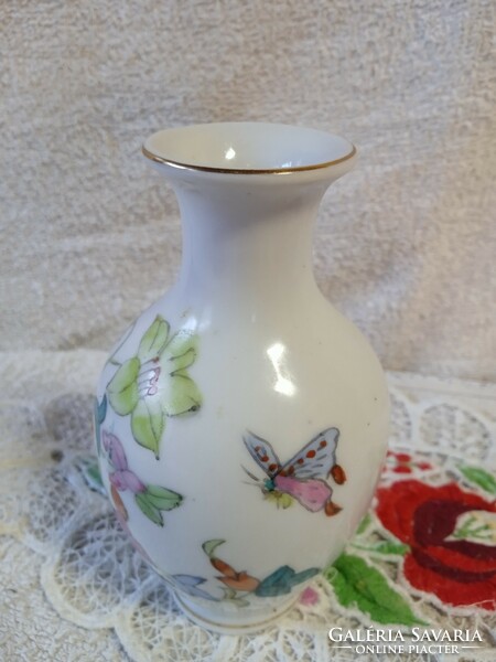Hand-painted porcelain vase with butterfly