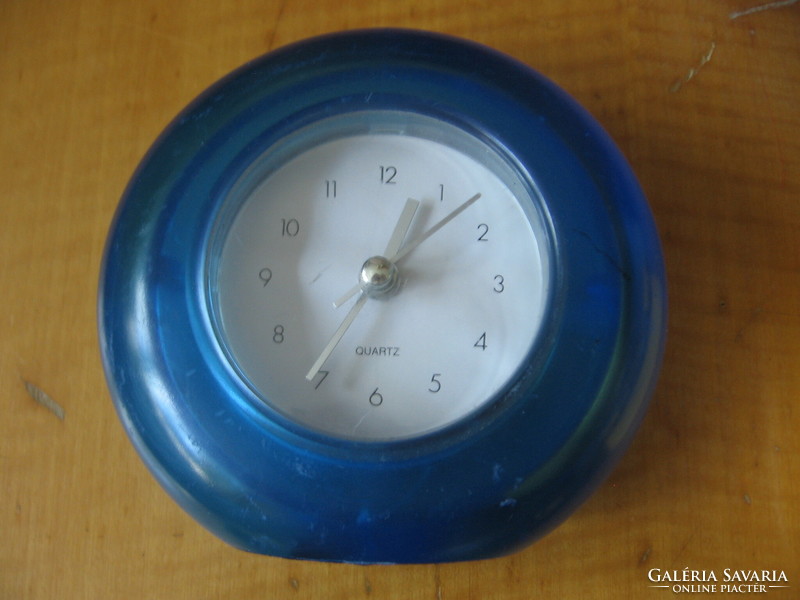 Blue table alarm clock