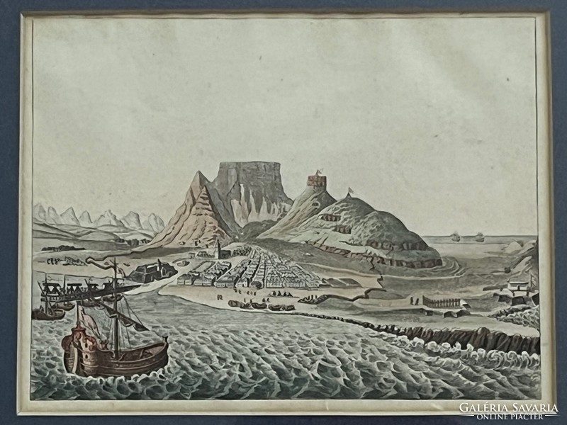 4 pieces of colored copper engraving (4 cities in the 18th century) jakob matthias schmutzer (1733-1811)