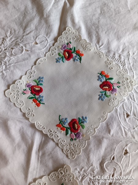 Kalocsai embroidered tablecloth (2 pieces)