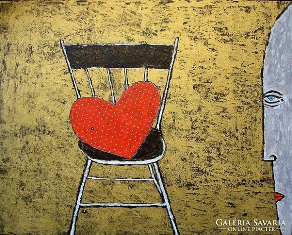 To The Love I (2009), Acrylic on Canvas, 81 x 65 “I want my paintings to act directly on spectators.
