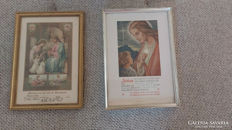 (K) certificates of religious images, 2 in one