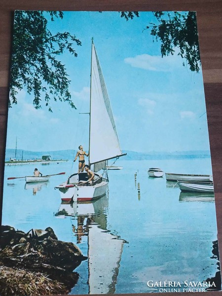 Lake Balaton, sailboats, from 1973