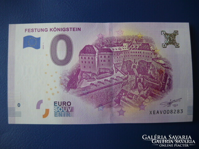 Germany 0 euro 2018 Königstein castle! Rare commemorative paper money! Ouch!