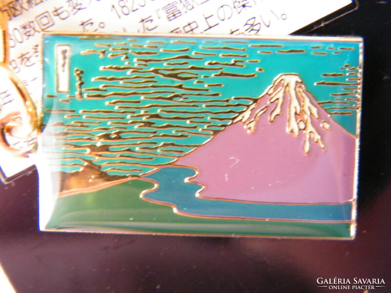 Japanese key chain Fuji painting