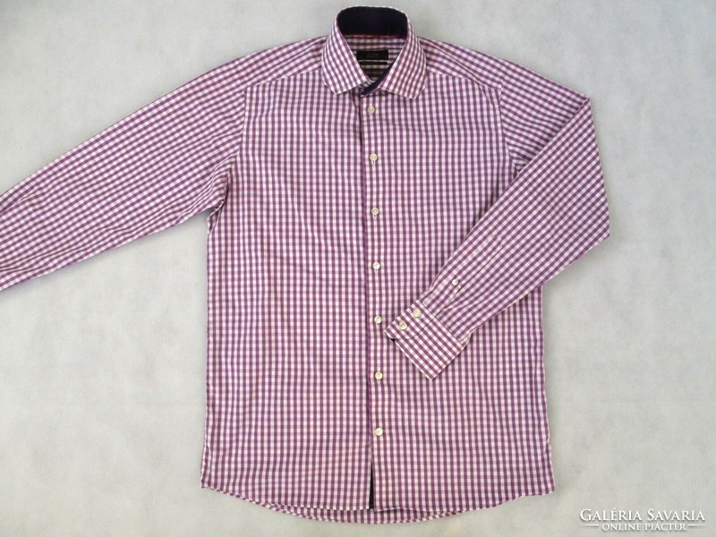 Original Eton (m) elegant checkered long sleeve men's shirt