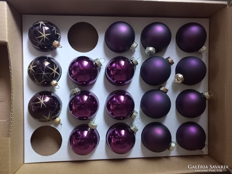 18 beautiful purple glass balls