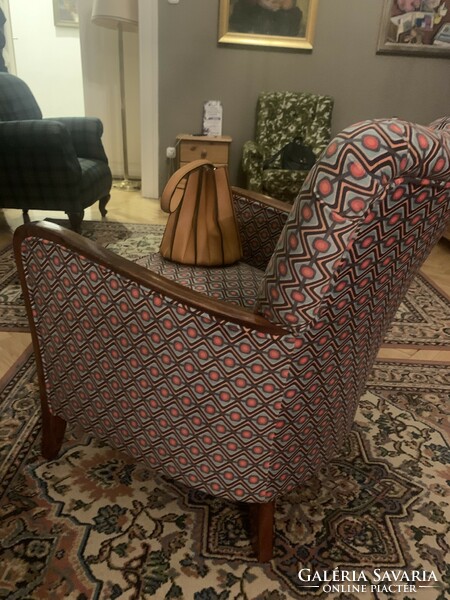 Pihe-puha felújított art deco fotelek