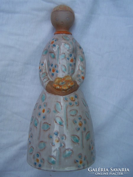 Ceramic figurine of Anna Berkovits marked with a maiden flower