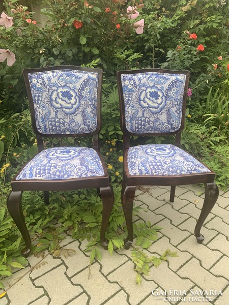 Bieder chairs with Meissen pattern restored