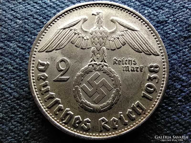 Németország Horogkeresztes .625 ezüst 2 birodalmi márka 1938 B (id60563)