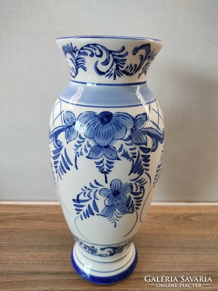 Painted glazed porcelain vase without markings