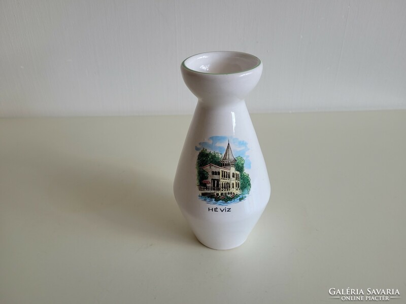 Old retro souvenir Hévíz ceramic vase souvenir