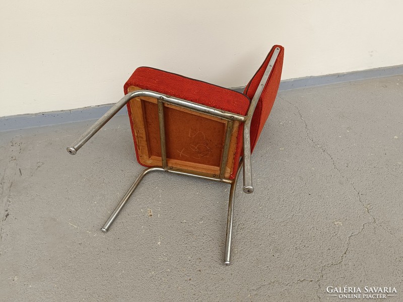 Retro csővázas szék bútor kárpitozott fa 708 7776