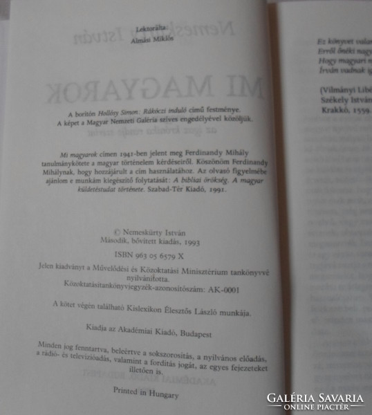 Nemeskürty István: Mi, magyarok (Akadémiai Kiadó, 1993; magyar történelem)
