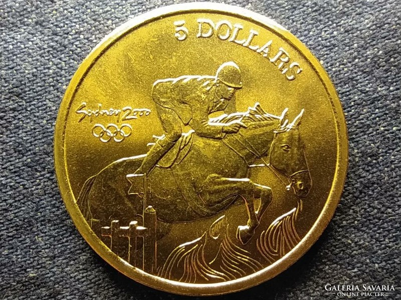 Ausztrália XXVII. Nyári Olimpia 2000 Sydney Díjugratás 5 Dollár 2000 BU (id78626)