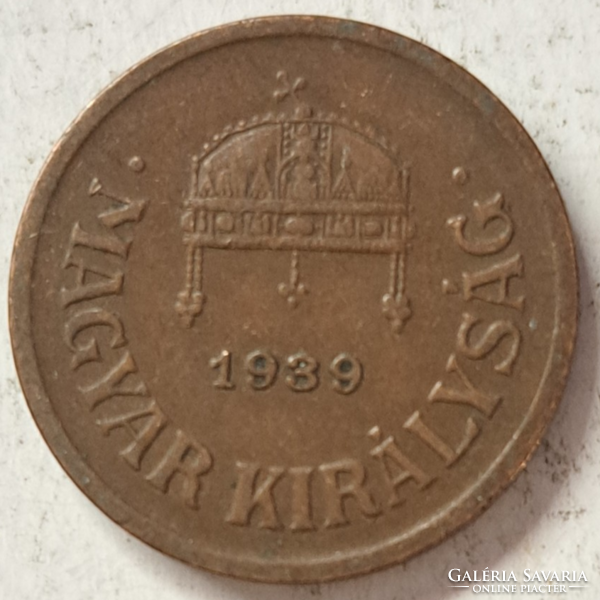 1939. 2 Fillér Magyar Királyság (530)