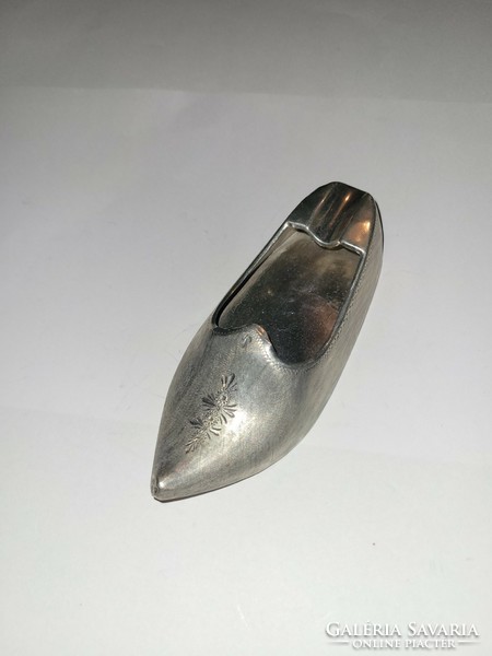 Shoe-shaped silver ashtray