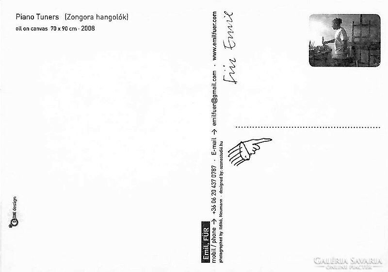 Reproduction of Für emil's painting on a postcard - postage clean