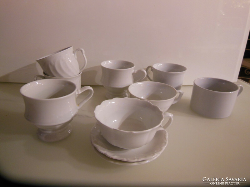 Cup - coffee - 8 pcs + 2 saucers - porcelain - Austrian - perfect