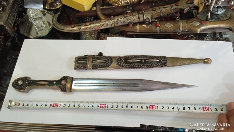 Saska, kaukázusi rövid kard, XIX. századi, 55 cm-es hosszúságú