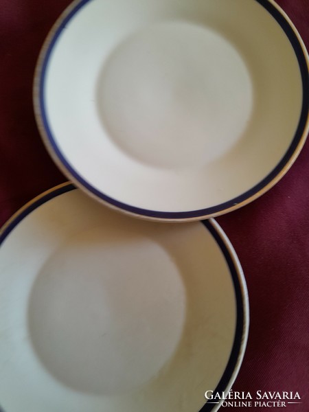 Pair of Zsolnay blue gold plated plates